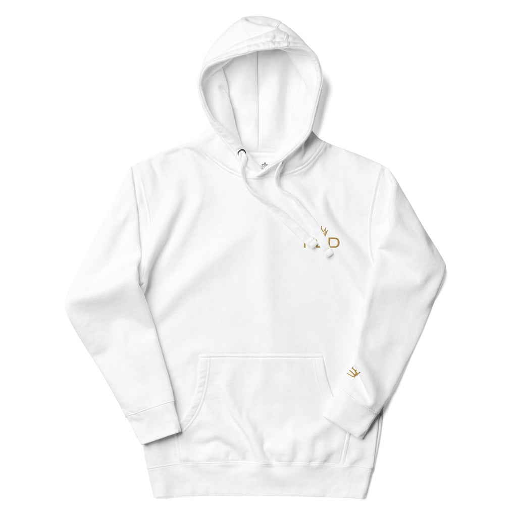 Hoodie Cristiano PDD - Logo Dorado Premium | Colección "Descendientes del Rey" | Sudadera Cristiana Bordada Unisex