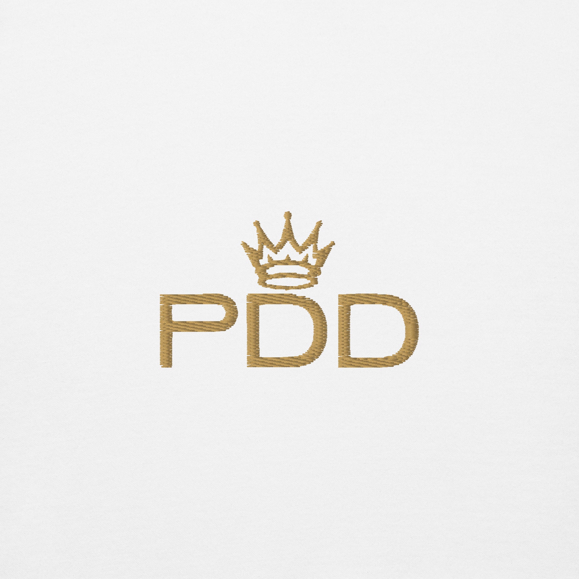 Hoodie Cristiano PDD - Logo Dorado Premium | Colección "Descendientes del Rey" | Sudadera Cristiana Bordada Unisex